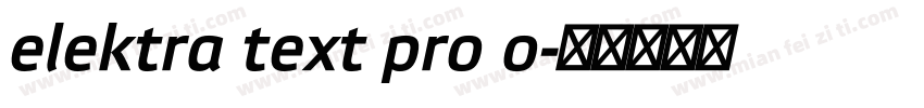 elektra text pro o字体转换